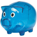 Blue Plastic Piggy Bank